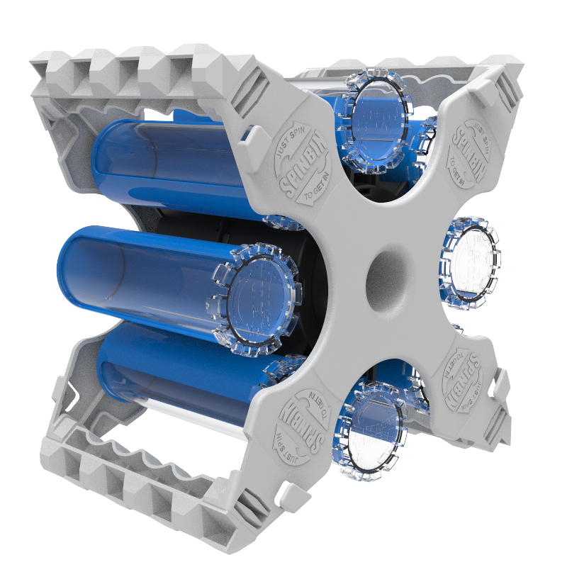 Large SpinBIN with 8 TwisTUBES