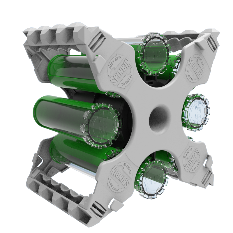 Large SpinBIN with 8 TwisTUBES