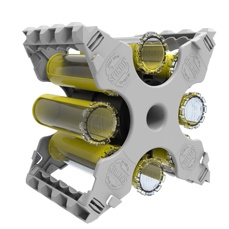 Large SpinBIN with 8 TwisTUBES
